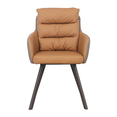 투톤 가죽 다이닝 체어